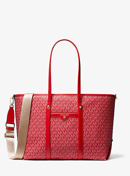 michael kors beck large printed logo tote bag|Beck Large Logo Tote Bag .